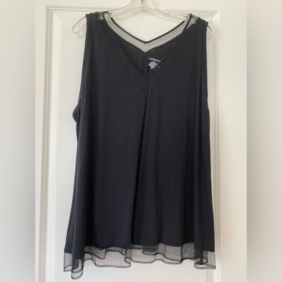 Lane Bryant Tops - Plus size tank top with sheer trim